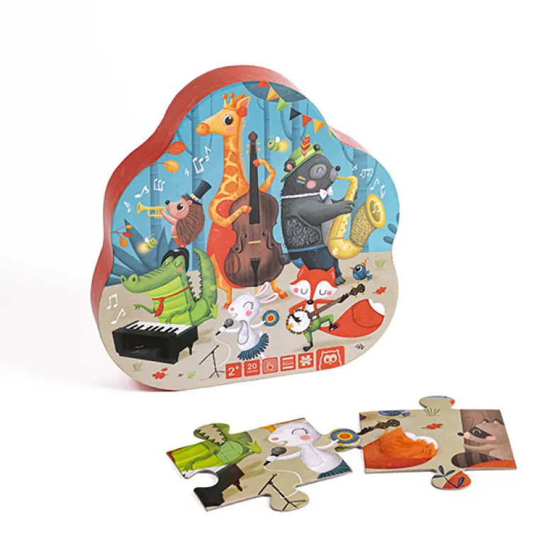 Puzle animal jazz texturas 20 piezas