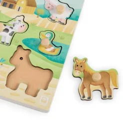 Puzle encajable musical de madera – Farm Friends