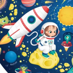 Puzle esférico gigante de 100 piezas que brilla en la oscuridad – Solar System Adventure