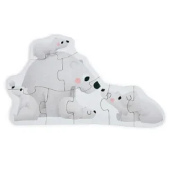 Puzle evolutivo 4 en 1 de 18 piezas - Animales polares