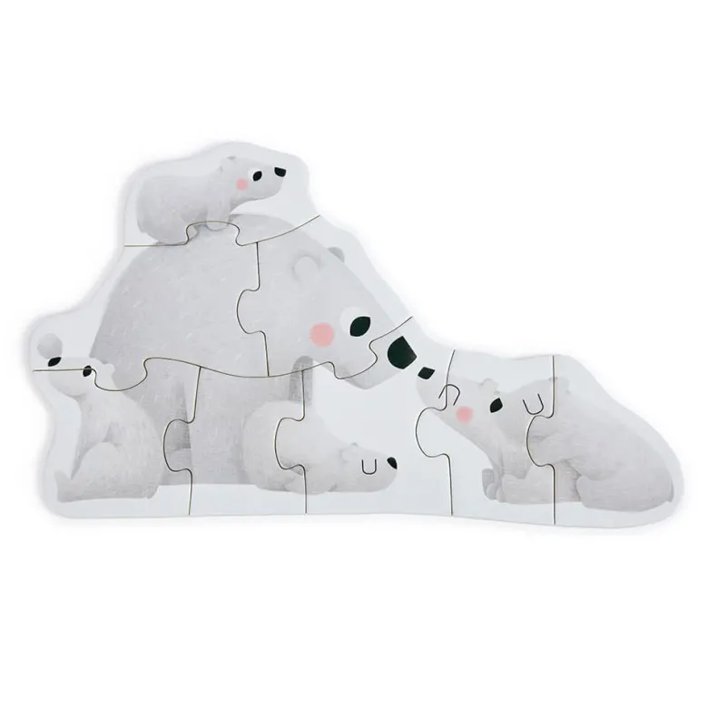 Puzle evolutivo 4 en 1 de 18 piezas - Animales polares