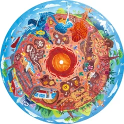 Puzle gigante circular iluminado de 36 piezas – Bajo tierra
