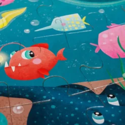 Puzle gigante de 100 piezas que brilla en la oscuridad – Mermaid Treasure
