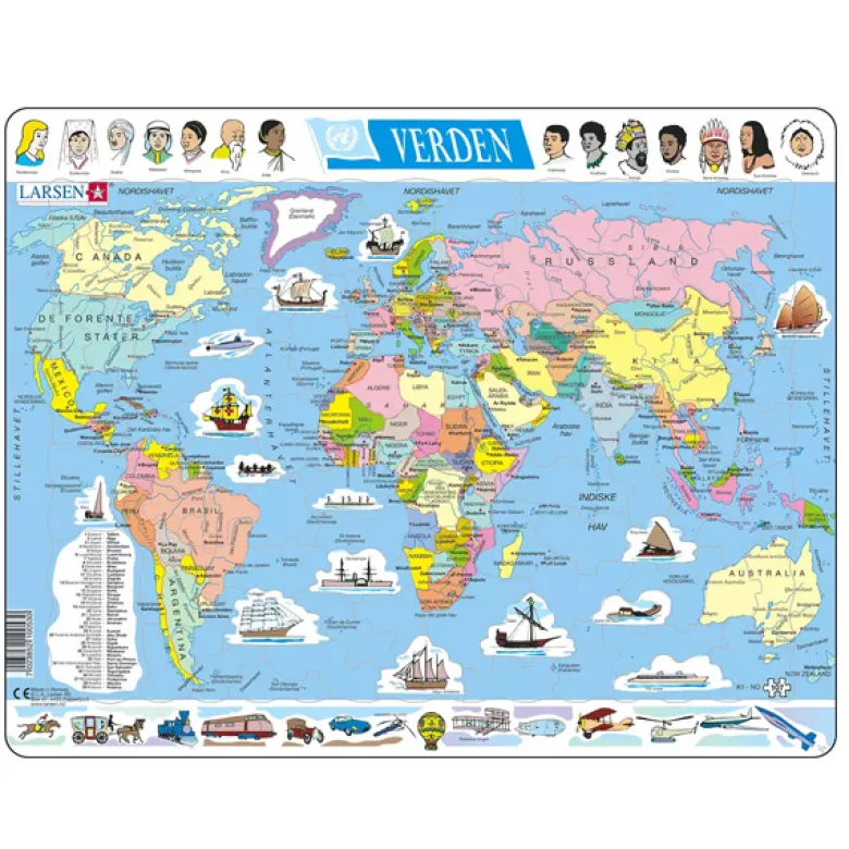 Puzle Mundo Político Idioma Español