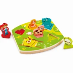 Puzzle encajable sonidos granja