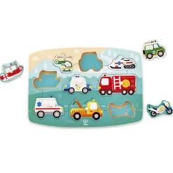 Puzzle encajable vehículos emergencias