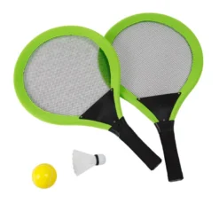 Raquetas de bádminton de tela con dos pelotas