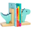 Sujetalibros infantil original y decorativo de madera con forma de dinosaurio