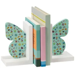 Sujetalibros infantil original y decorativo de madera con forma de mariposa