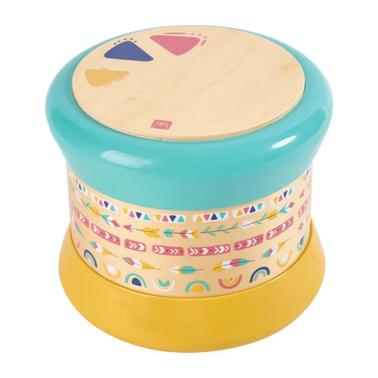 Tambor de juguete electrónico con ritmos y sonidos