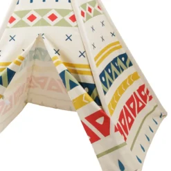 Tienda tipi para niños de madera y tela – Tribal