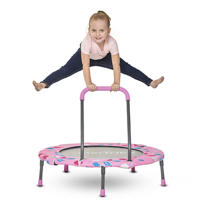 Trampolín 3 en 1 rosa