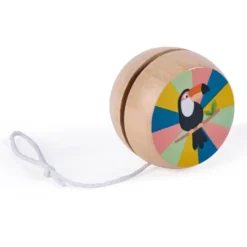 Yoyo de madera tradicional con diseño de animales